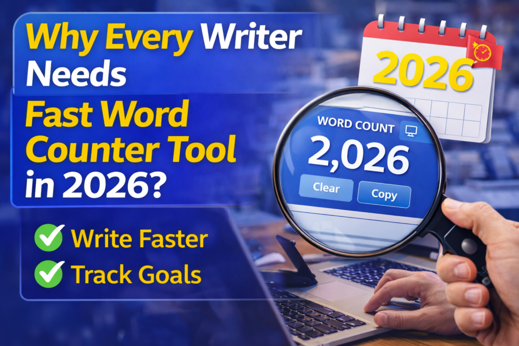 Free online word counter tool interface showing word and character count